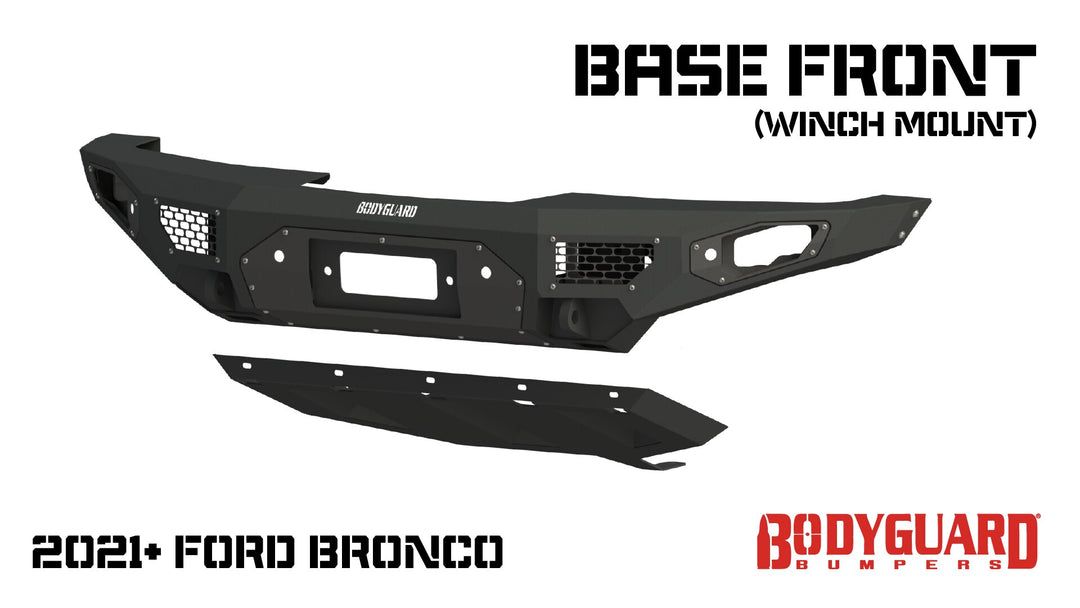 Bodyguard Base Front Bumper With Winch Mount
