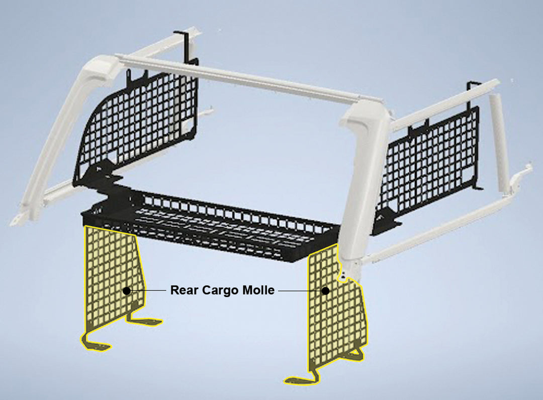 Mountains2Metal Rear Cargo Molle Panel, Passenger & Driver Side BUNDLE, (2D)